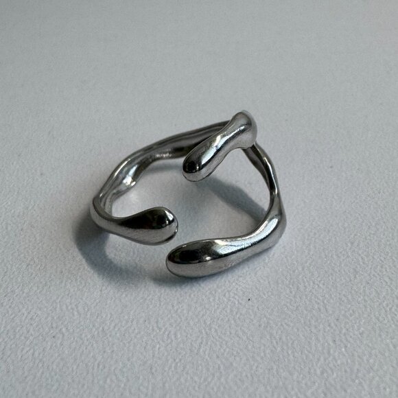 Stainless Steel Molten Drop Ring - Picture 5 of 7